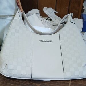 TAHARI DELTA HOBO BONE HANDBAG RETAILS FOR 129.00 Bone Ivory